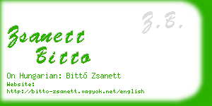 zsanett bitto business card