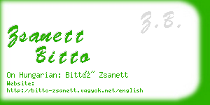 zsanett bitto business card